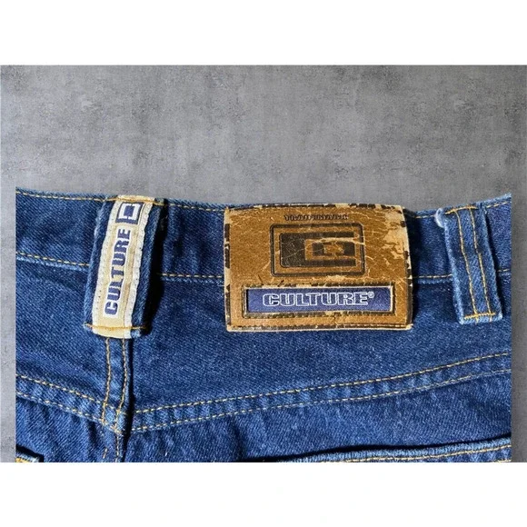 Culture Jeans Y2K Carpenter Denim 30x24.5 Dark Wash Baggy Skater Vintage Utility - Picture 4 of 8
